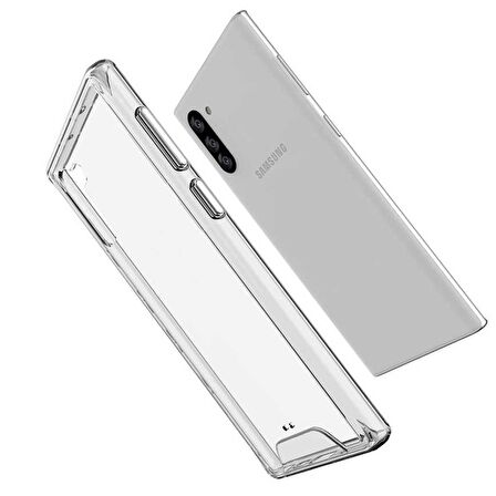 Gpack Samsung Galaxy Note 10 Kılıf Gard Nitro Şeffaf Sert Silikon