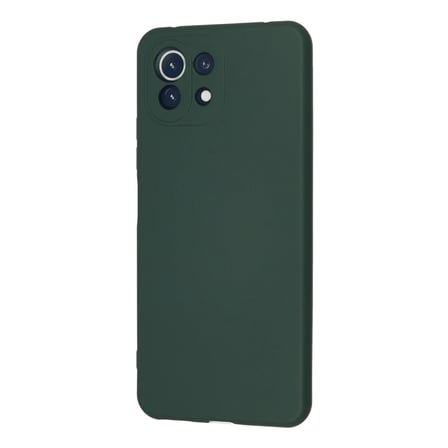 Xiaomi Mİ 11 Lite Kılıf Nano içi Kadife Silikon - Koyu Yeşil