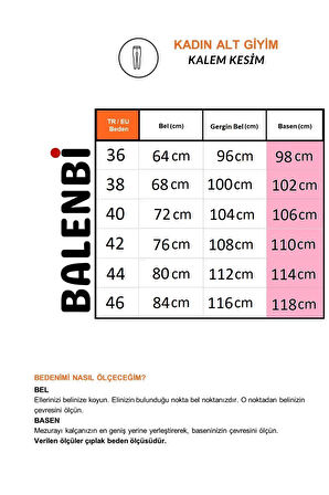 Balenbi 1009 Haki Boru Paça Yüksek Bel Likralı Dokuma Kadın Pantolon