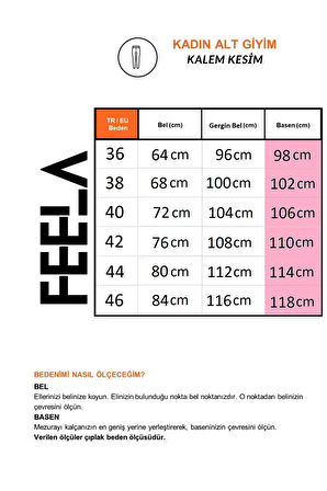 Feela Moda Kadın Boru Paça Yüksek Bel Likralı Dokuma Pantolon 2003