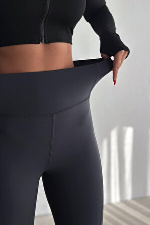 Balenbi Haute Kadın Yüksek Bel Toparlayıcı Çift Cepli Leggings Fitness Tayt 1090