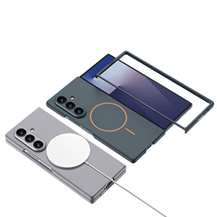 Galaxy Z Fold 7 Kılıf Wireless Şarj Özellikli Kıpta M-safe Ultra İnce Kapak