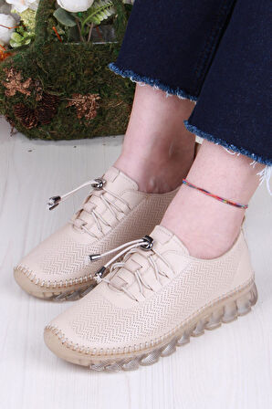 Mehmet Mete 0003-B Anatomik Rahat Yumuşak Hakiki Deri Kadın Ayakkabı