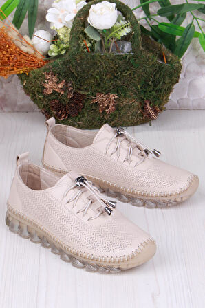 Mehmet Mete 0003-B Anatomik Rahat Yumuşak Hakiki Deri Kadın Ayakkabı