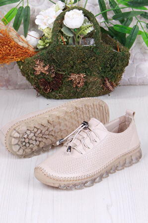 Mehmet Mete 0003-B Anatomik Rahat Yumuşak Hakiki Deri Kadın Ayakkabı