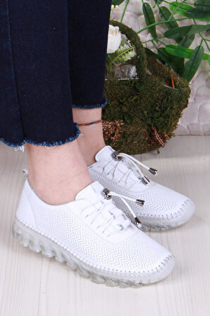 Mehmet Mete 0003-B Anatomik Rahat Yumuşak Hakiki Deri Kadın Ayakkabı