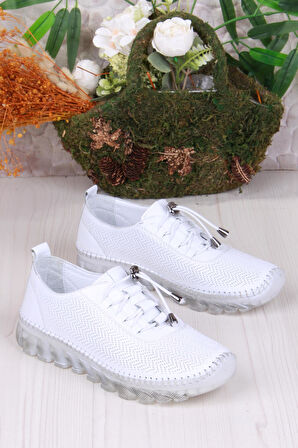 Mehmet Mete 0003-B Anatomik Rahat Yumuşak Hakiki Deri Kadın Ayakkabı