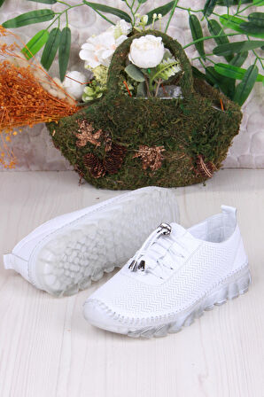 Mehmet Mete 0003-B Anatomik Rahat Yumuşak Hakiki Deri Kadın Ayakkabı