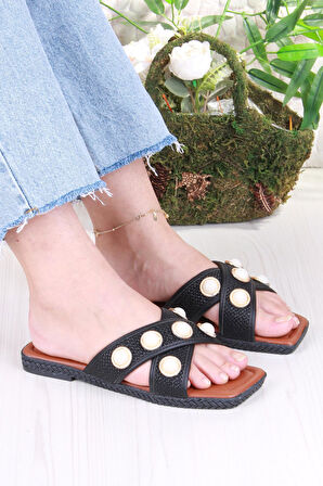 Fort 014-20 Fls Toka Detaylı Tatil Terliği Günlük Terlik Kadın Terlik