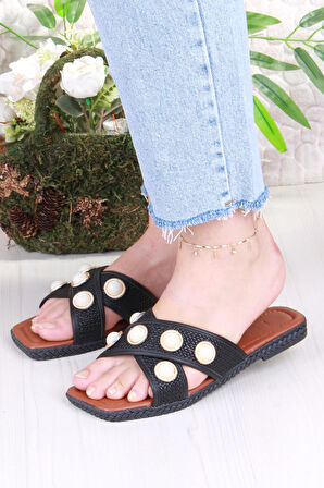 Fort 014-20 Fls Toka Detaylı Tatil Terliği Günlük Terlik Kadın Terlik