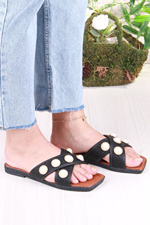 Fort 014-20 Fls Toka Detaylı Tatil Terliği Günlük Terlik Kadın Terlik