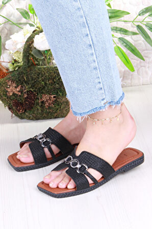 Fort 014-23 Fls Toka Detaylı Tatil Terliği Günlük Terlik Kadın Terlik