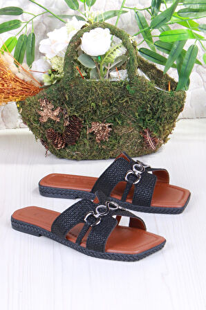 Fort 014-23 Fls Toka Detaylı Tatil Terliği Günlük Terlik Kadın Terlik