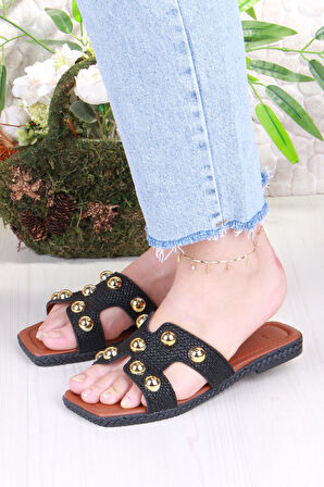 Fort 014-25 Fls Toka Detaylı Tatil Terliği Günlük Terlik Kadın Terlik