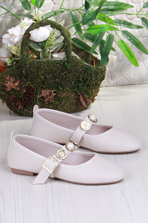 Fort 01-513 Soft Toka Detaylı Şık Ev İş Ofis Rahat Günlük Ayakkabı Kadın Babet