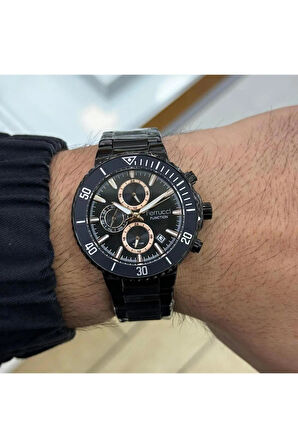 Ferrucci Fonksiyonlu&Takvimli 40mm Kadran Çelik Erkek Kol Saati