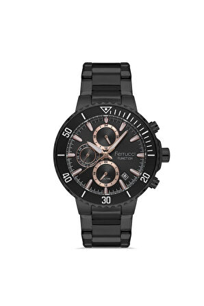 Ferrucci Fonksiyonlu&Takvimli 40mm Kadran Çelik Erkek Kol Saati