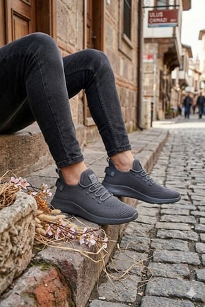 Fort 0062 Pasomia Rahat Hafif Anatomik Triko Bağcıksız Sneaker Spor Ayakkabı