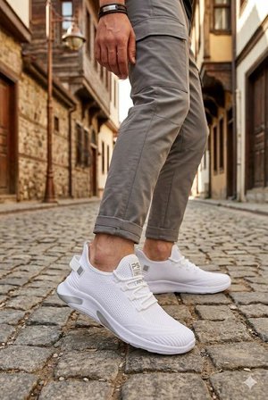 Fort 0062 Pasomia Rahat Hafif Anatomik Triko Bağcıksız Sneaker Spor Ayakkabı