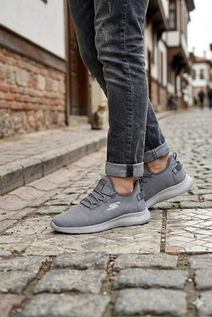 Fort 0085 Pasomia Rahat Hafif Anatomik Triko Bağcıksız Sneaker Spor Ayakkabı