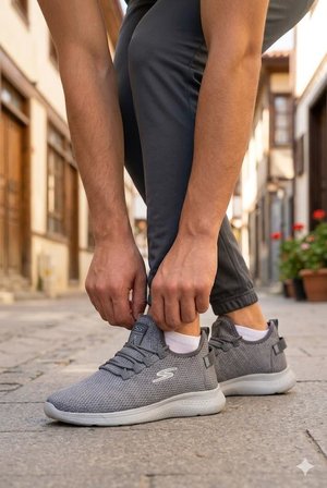 Fort 0085 Pasomia Rahat Hafif Anatomik Triko Bağcıksız Sneaker Spor Ayakkabı