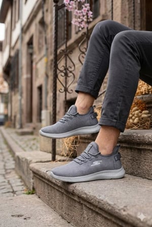 Fort 0085 Pasomia Rahat Hafif Anatomik Triko Bağcıksız Sneaker Spor Ayakkabı