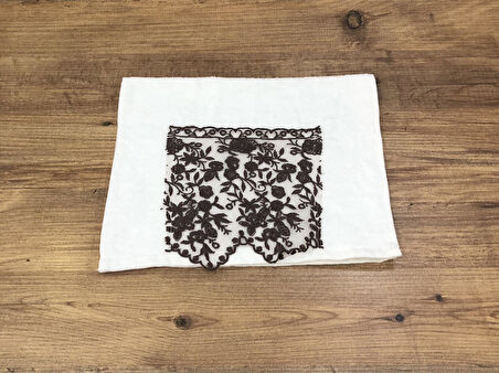 3 Lü Royam %100 Pamuk Kadife Güpürlü Mutfak Havlusu 30 x 50