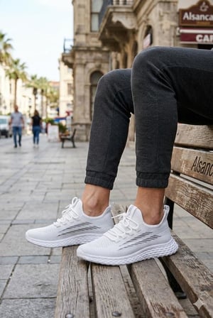 Fort 0130 Awidox Rahat Hafif Anatomik Fileli Bağcıksız Sneaker Spor Ayakkabı