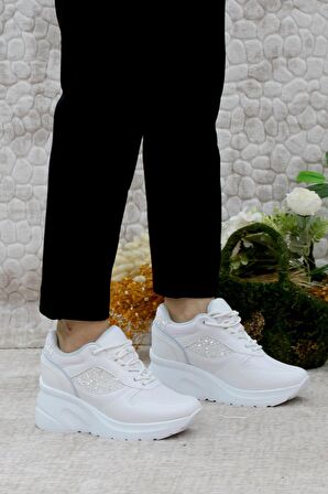 Mehmet Mete 185 Anatomik Dolgu Taban Kadın Spor Ayakkabı