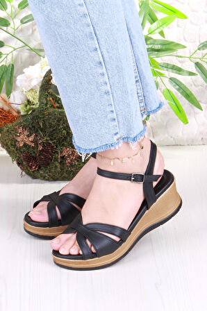 Fort 02 Ceyn Anatomik Rahat Hafif Dolgu Topuk Kadın Sandalet