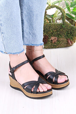 Fort 02 Ceyn Anatomik Rahat Hafif Dolgu Topuk Kadın Sandalet