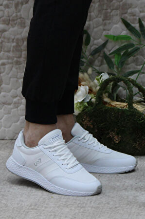 Fort 0244 Beyaz Rahat Esnek Sneaker Erkek Spor Ayakkabı
