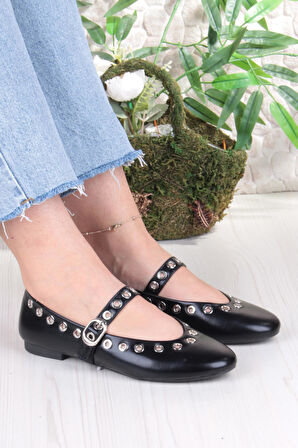 Fort 027-822 Fls Pul Detaylı Bant Toka Detaylı Kadın Babet