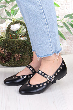 Fort 027-822 Fls Pul Detaylı Bant Toka Detaylı Kadın Babet