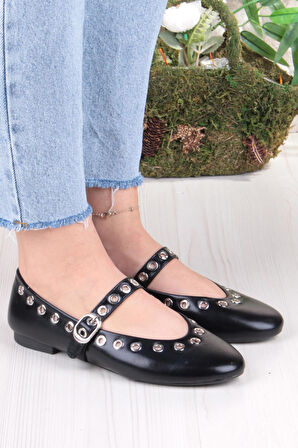 Fort 027-822 Fls Pul Detaylı Bant Toka Detaylı Kadın Babet