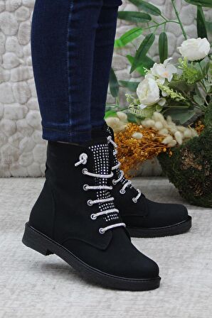 Mehmet Mete 35375 Taş Bağcıklı Sıcak Astar Kaymaz Taban Kadın Bot