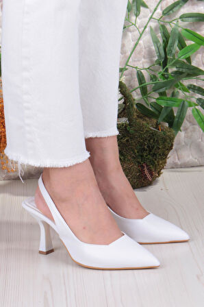 Fort 35809 Ceyn Cilt Önü Kapalı Arkası Açık Topuklu Kadın Ayakkabı