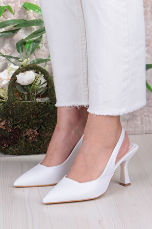 Fort 35809 Ceyn Cilt Önü Kapalı Arkası Açık Topuklu Kadın Ayakkabı