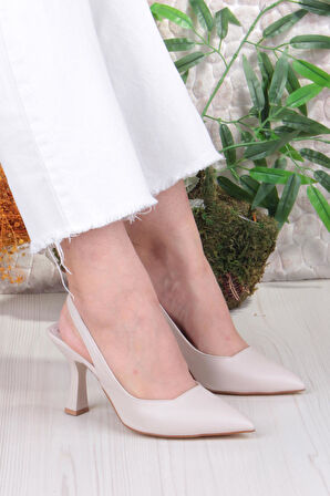 Fort 35809 Ceyn Cilt Önü Kapalı Arkası Açık Topuklu Kadın Ayakkabı