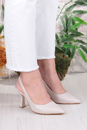 Fort 35809 Ceyn Cilt Önü Kapalı Arkası Açık Topuklu Kadın Ayakkabı