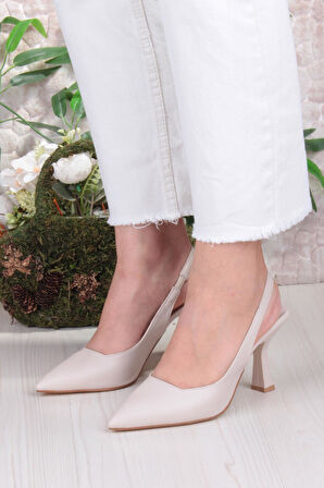 Fort 35809 Ceyn Cilt Önü Kapalı Arkası Açık Topuklu Kadın Ayakkabı