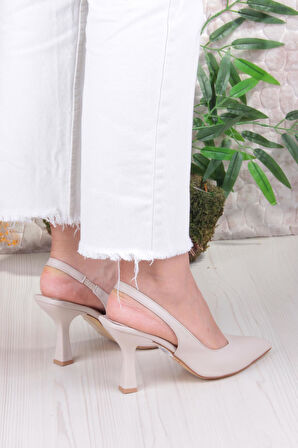 Fort 35809 Ceyn Cilt Önü Kapalı Arkası Açık Topuklu Kadın Ayakkabı