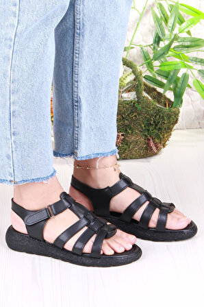 Fort 35904 Mavişim Rahat Esnek Çırt Bağlamalı Kadın Sandalet