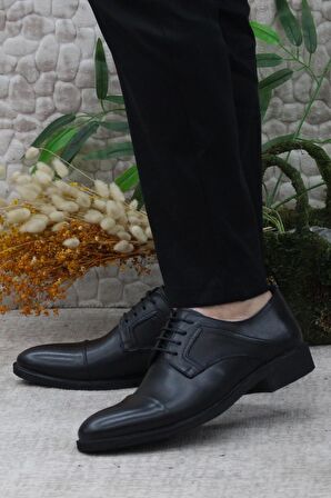 Mehmet Mete 42021 Siyah İç Ve Dış Hakiki Deri Kauçuk Taban Erkek Ayakkabı