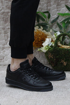Fort 0512 Siyah Rahat Esnek Sneaker Erkek Spor Ayakkabı