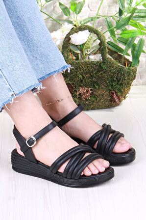 Fort 05-2065 Soft Rahat Toka Detaylı Çapraz Bant Kadın Sandalet