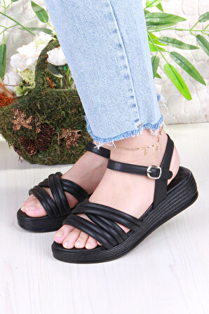 Fort 05-2065 Soft Rahat Toka Detaylı Çapraz Bant Kadın Sandalet