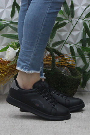 Fort Row Lena Siyah Füme Rahat Hafif Sneaker Kadın Spor Ayakkabı