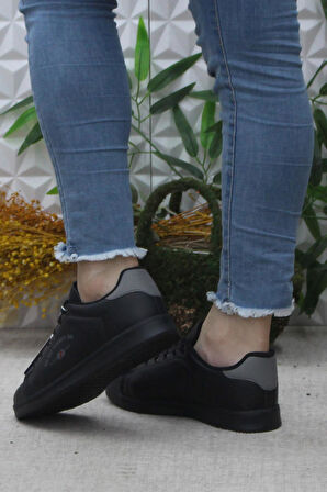 Fort Row Lena Siyah Füme Rahat Hafif Sneaker Kadın Spor Ayakkabı