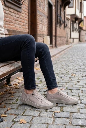 Fort Noka Champ Rahat Memory Foam İç Taban Keten Sneaker Erkek Ayakkabı